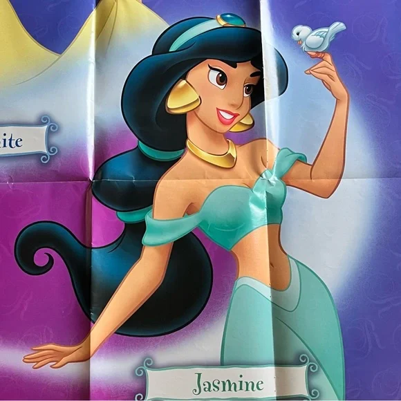 DISNEY Princess Royal Treasures Large Children's Door Poster 30x40 NEW NWOT - Picture 5 of 7